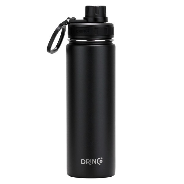 Daily Boutik 22oz Stainless Steel Sport Water Bottle - Black. Opens flyout.