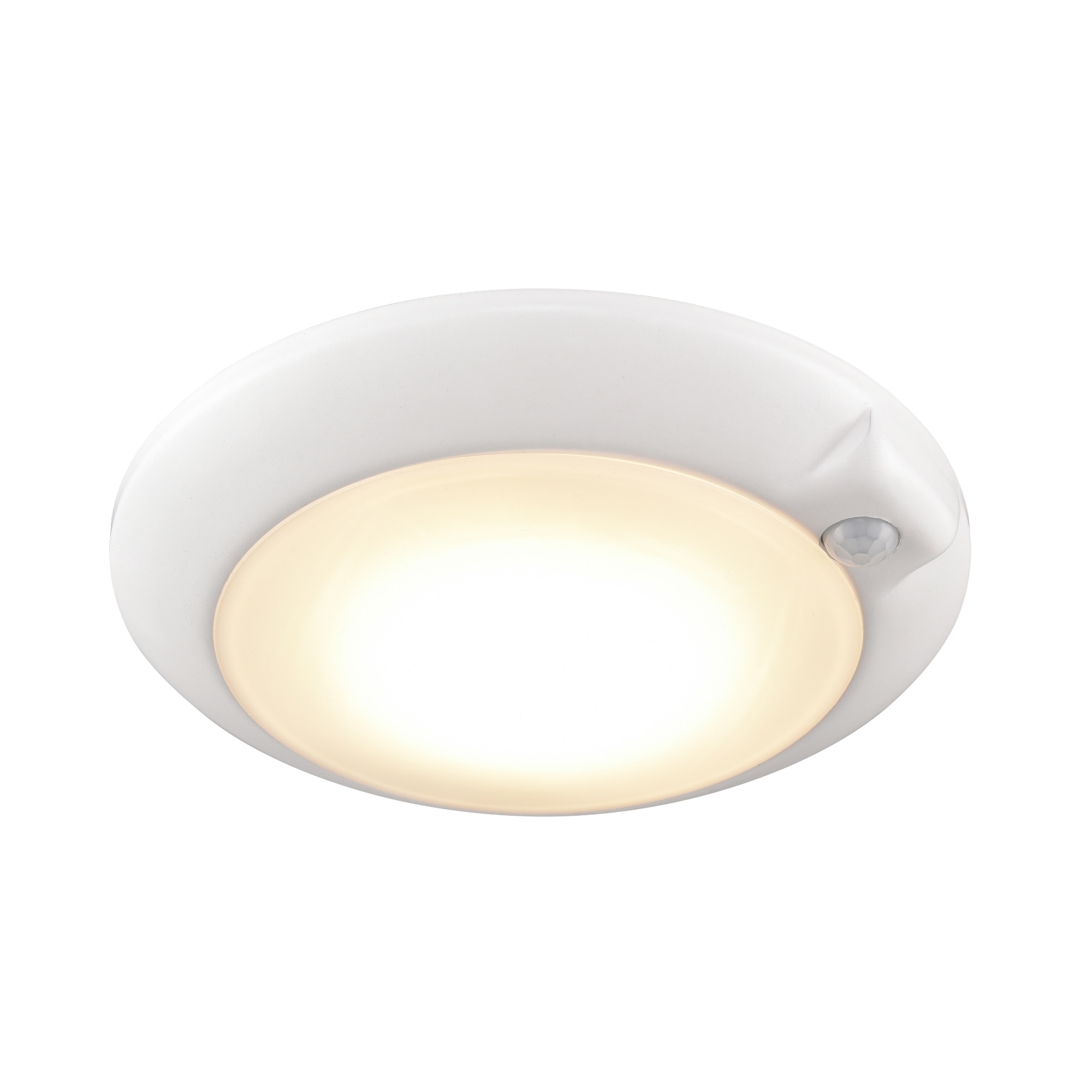 LED Integrated Round Flush Mount Ceiling Light Fixture - 6" - White
