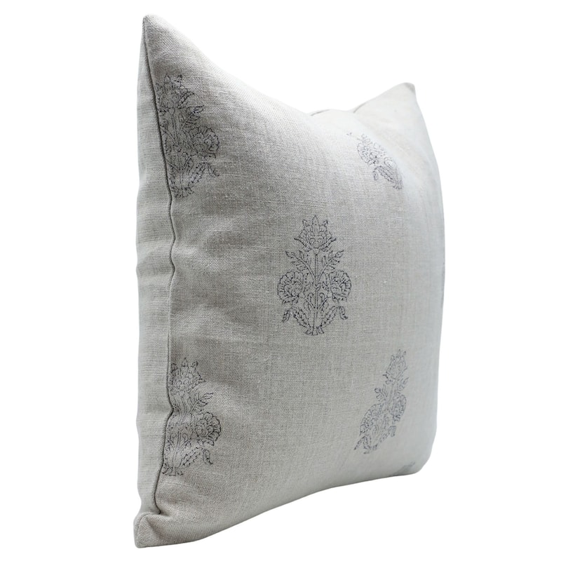 Fabdivine Linen Handmade Block print pillow Cover
