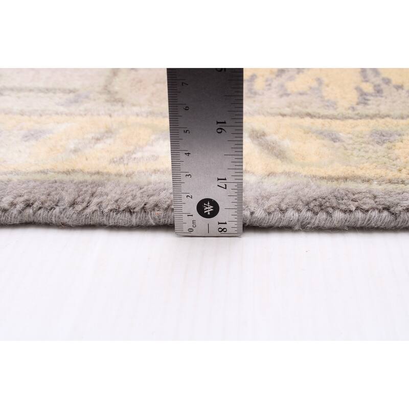 ECARPETGALLERY Hand-knotted Royal Oushak Grey Wool Rug - 8'9 x 12'2