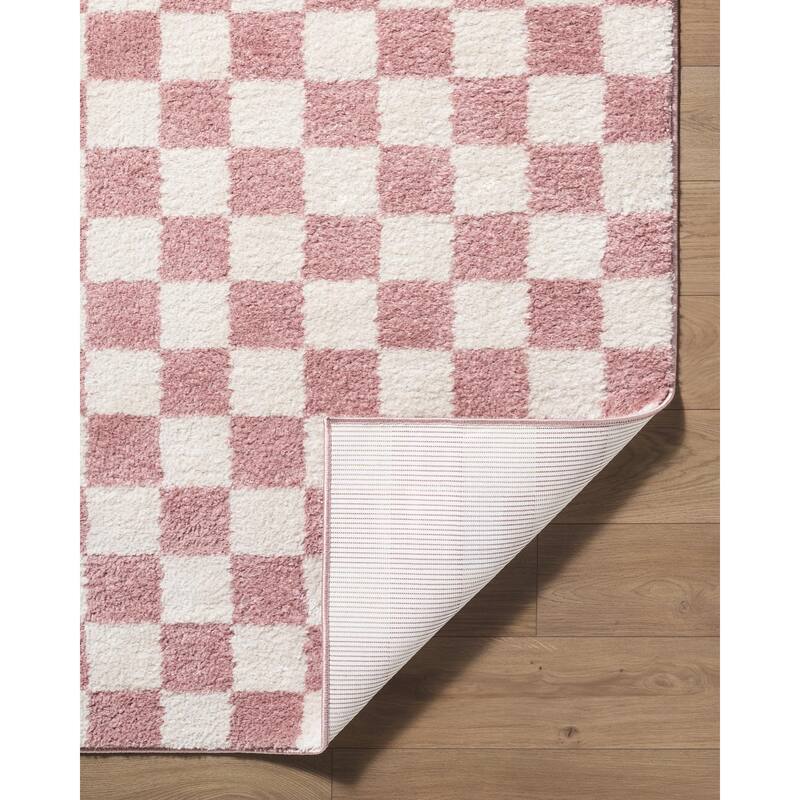 Livabliss Scandinavian Fossay Shag Stripe Washable Area Rug