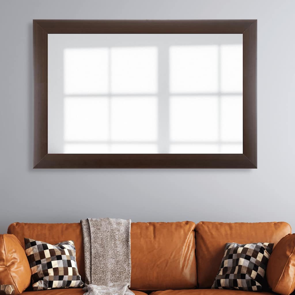 Shelby Espresso Framed Vanity Mirror