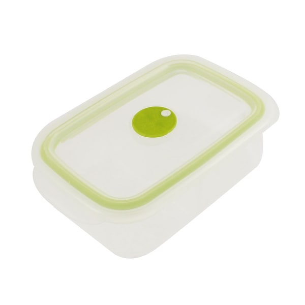 Unique Bargains Home School Plastic Two Compartments Lunch Box Storage Light Green