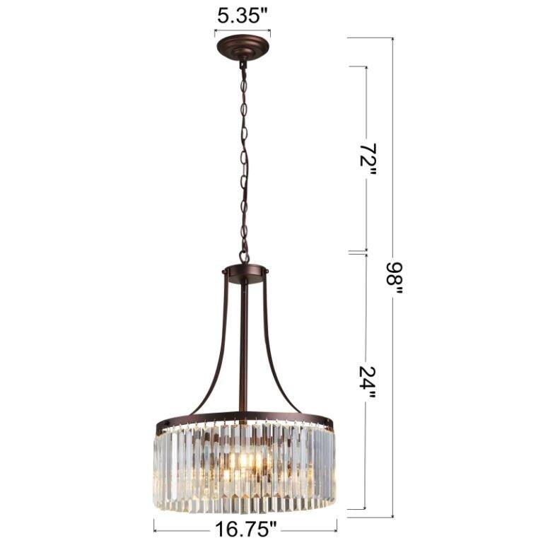 Catalina 3 Light Crystal Foyer Chandelier Pendant Light