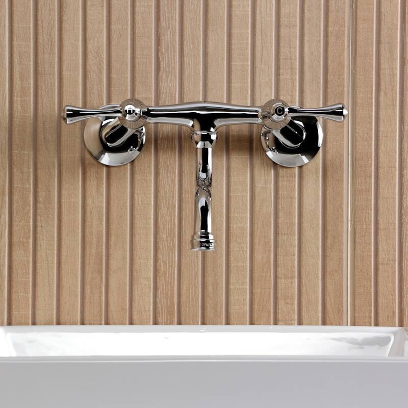 Kingston Brass Kingston Two-Handle 2-Hole Wall Mount Bathroom Faucet
