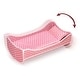 preview thumbnail 10 of 15, Badger Basket 3-in-1 Trolley Doll Carrier with Rocking Bed and Bedding - Pink/Polka Dot