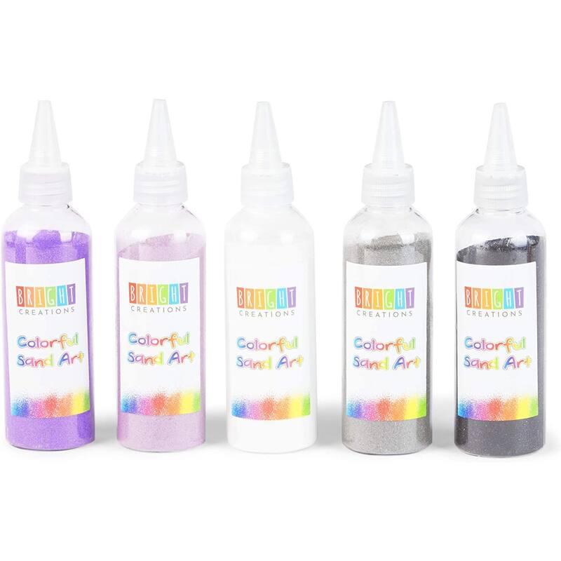 Bright Creations 10 Pcs Rainbow Colored Sand Bottles for Arts Crafts School Home Party, 0.33 lb