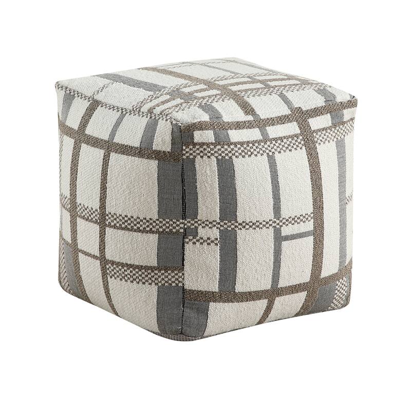 Square Pouf Fabric Upholstery Modern Ottoman, Footstool, Non-Slip Floor Pouf, Bean Bag Chair, 1pc Sitting Pouf