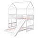 preview thumbnail 7 of 14, Twin over Twin Bunk Bed with Slide, House Bed with Slide