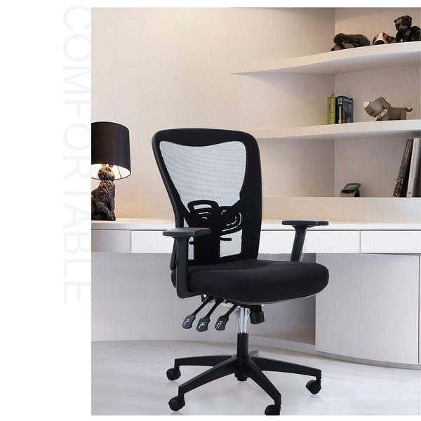 ALPHA HOME Office Chair Ergonomic Home Desk Chair Mesh with