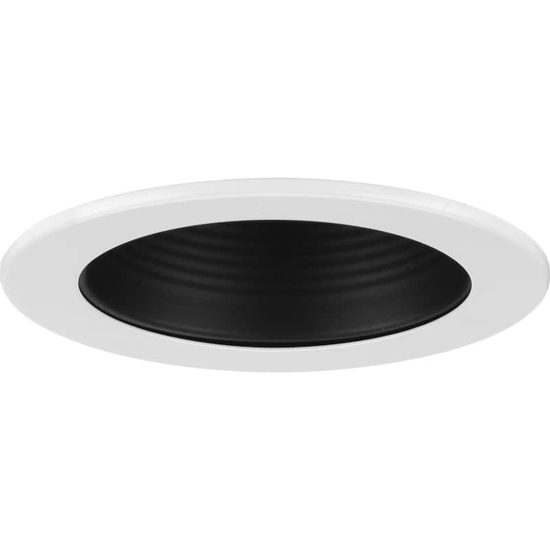 4 in. Black Recessed Step Baffle Trim for 4 in. Housing - Medium