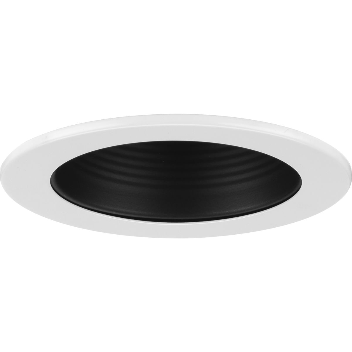 Progress Lighting 4 in. Black Recessed Step Baffle Trim for 4 in. Housing - Medium