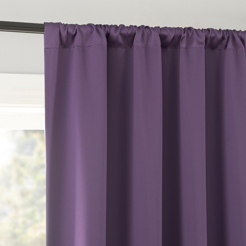 Sun Zero Rianna Theater Grade Extreme Total Blackout Rod Pocket 1-Piece Curtain Panel, Single Panel