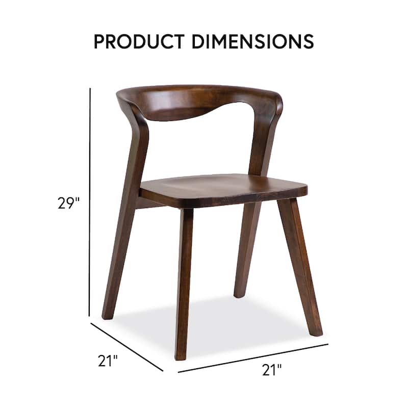 Furniture of America Abigail III Mid-Century Modern 5-Piece Rich Walnut Solid Wood Dining Set