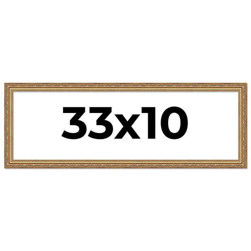 33x10 Frame Red Solid Wood Picture Frame Width 1.75 Inches | Interior Frame Depth 1 13/16 Inches