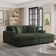 preview thumbnail 12 of 11, Modern Corduroy Indoor Chaise Lounge Couch with Pillows