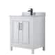 Option White / White Carrara Marble Top / Matte Black