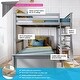 preview thumbnail 15 of 27, Max and Lily L Shaped Twin over Twin Bunk Bed with Bookcase