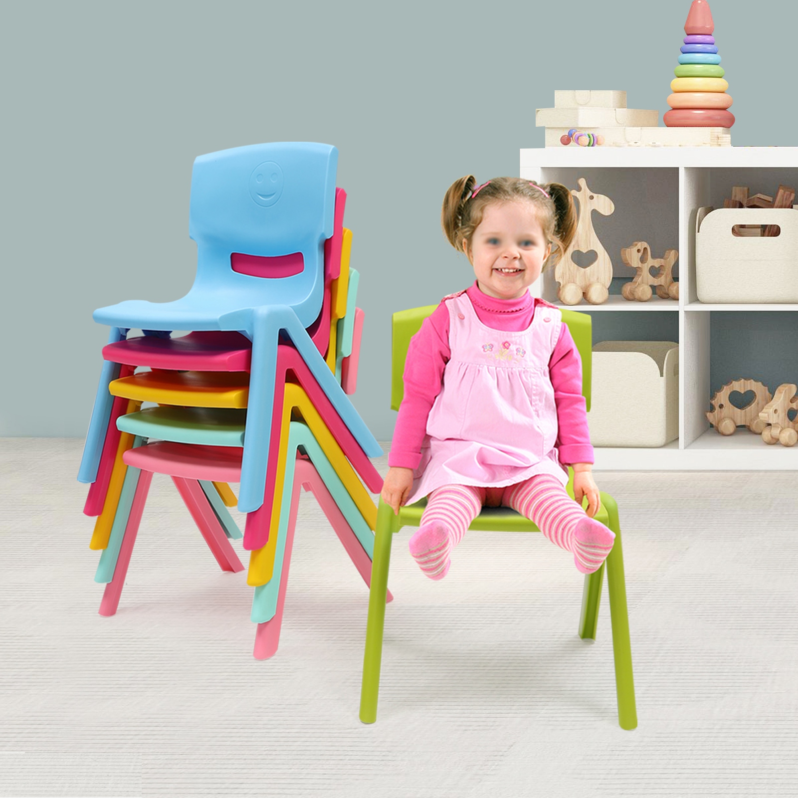Children's stackable plastic chairs store