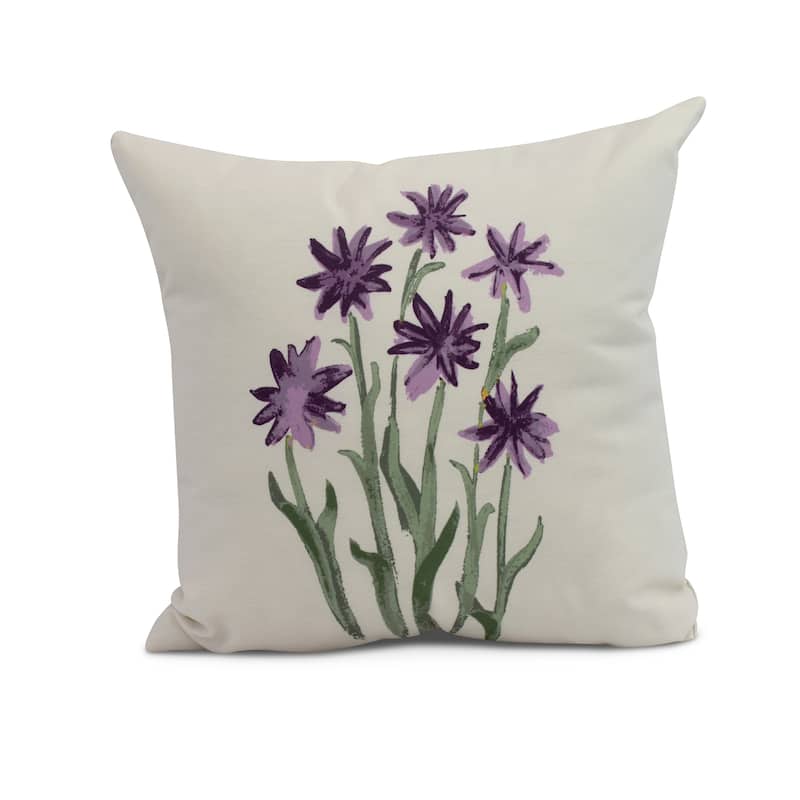 20 x 20 inch Daffodils Decorative Pillow - Purple