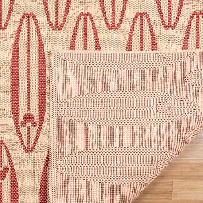 Disney Licensed Mickey Mouse Indoor Outdoor Flatweave Area Rug Tropical Surfing Polypropylene Coastal Accent Rug