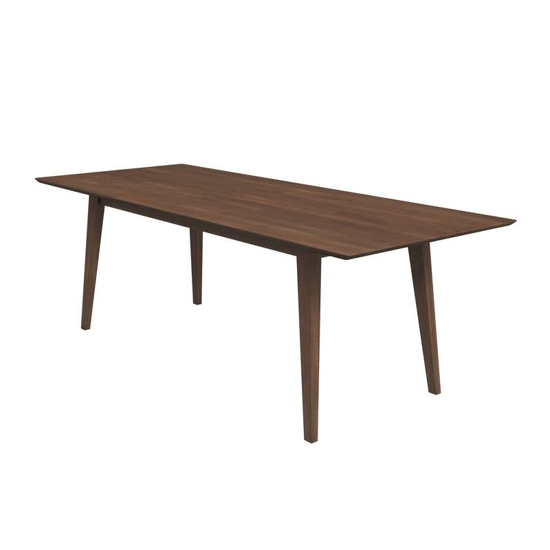 GDFStudio - Mary Modern 63" Length Solid Wood Rectangular Dining Table with Beveled Edges