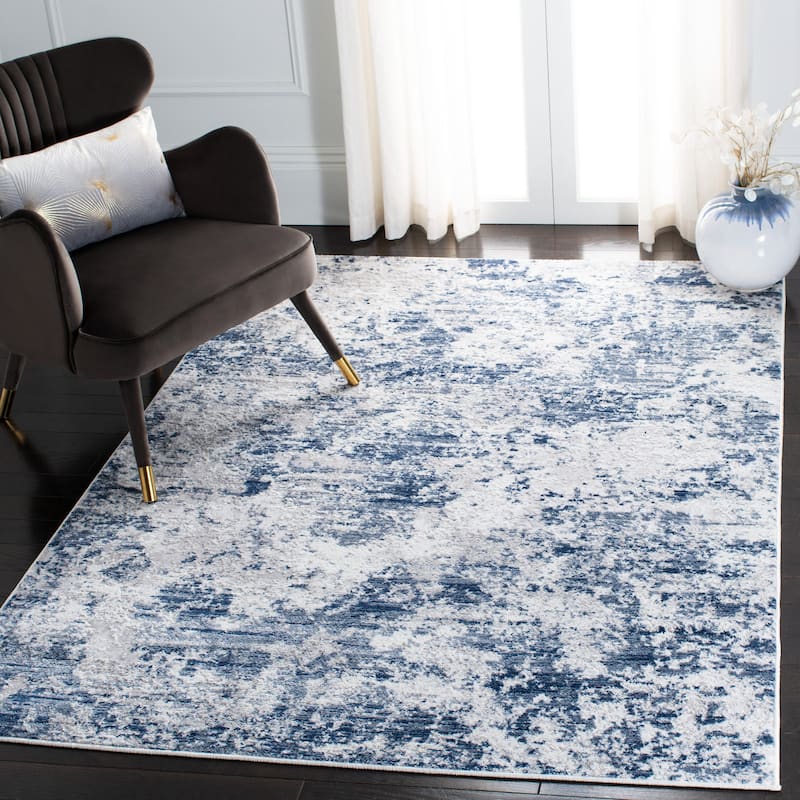 SAFAVIEH Amelia Modern Abstract Rug - 3' x 5' - Navy/Grey - Rectangle