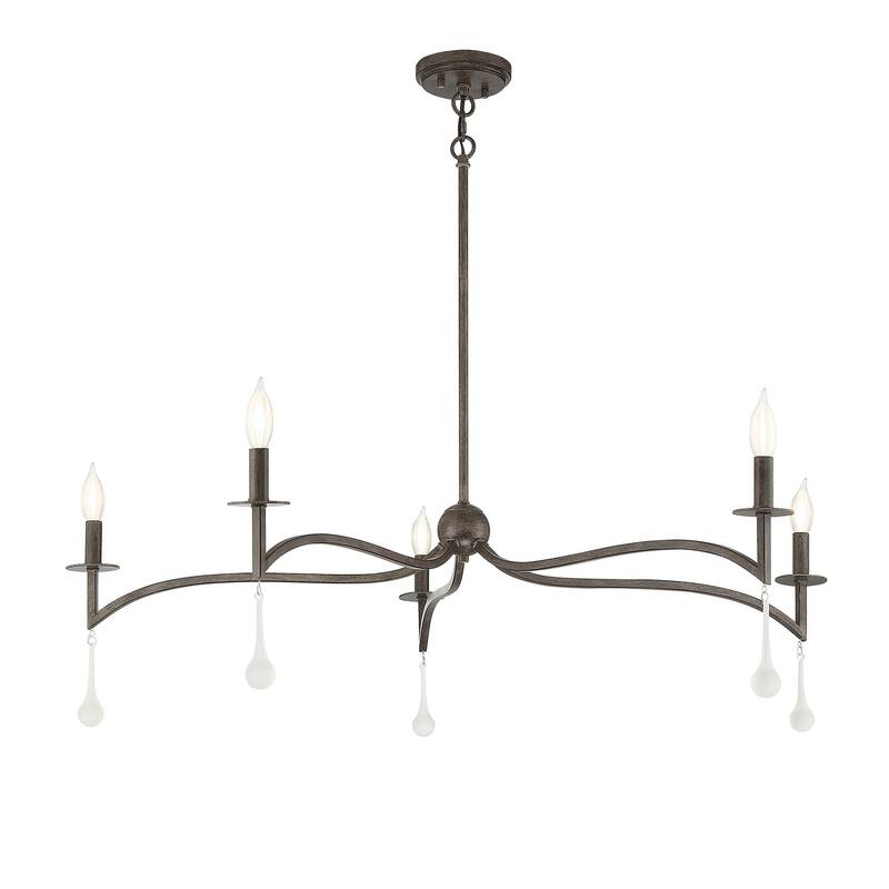 Savoy House Laramie 5 Light 43" Wide Crystal Chandelier