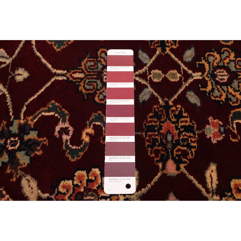 ECARPETGALLERY Hand-knotted Finest Agra Jaipur Dark Red Wool Rug - 2'7 x 9'10