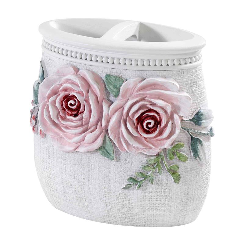 Avanti Linens Spring Garden Toothbrush Holder - White - Toothbrush Holder