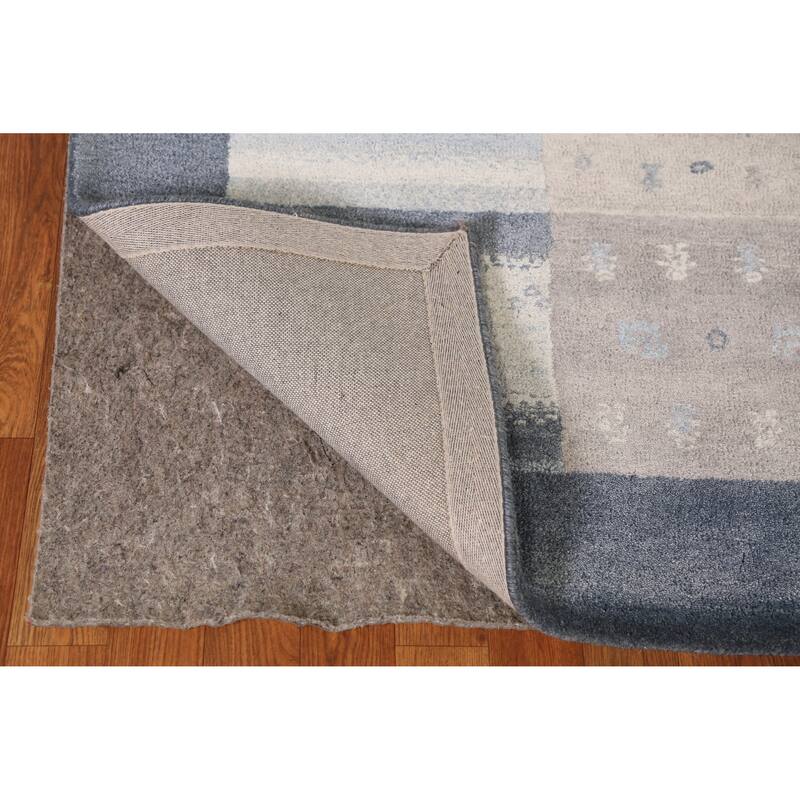 Geometric / Tribal Gabbeh Indian Area Rug Handmade Wool Carpet - 5'3" x 7'7"