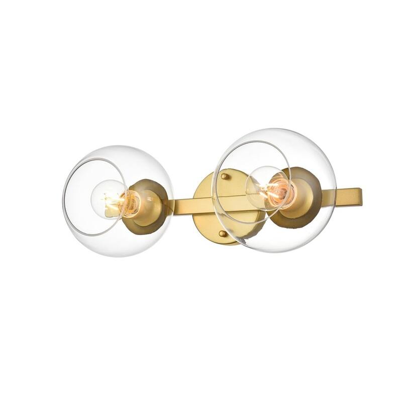 Roger 1 Light Black and Clear Bath Sconce