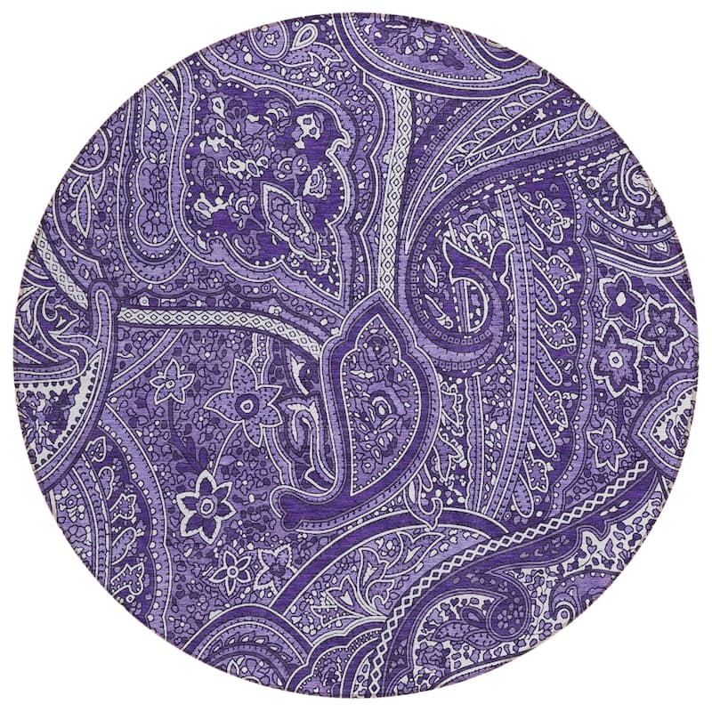 Machine Washable Indoor/ Outdoor Chantille Traditional Paisley Rug