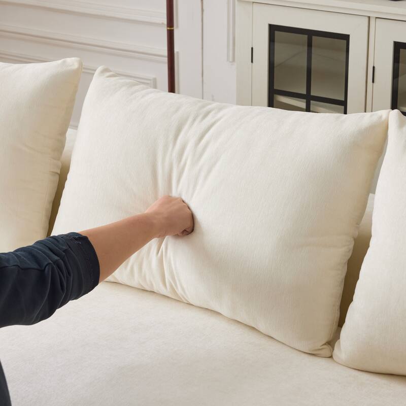 107.9" Chenille Extra-Deep Modular Sectional Sofa