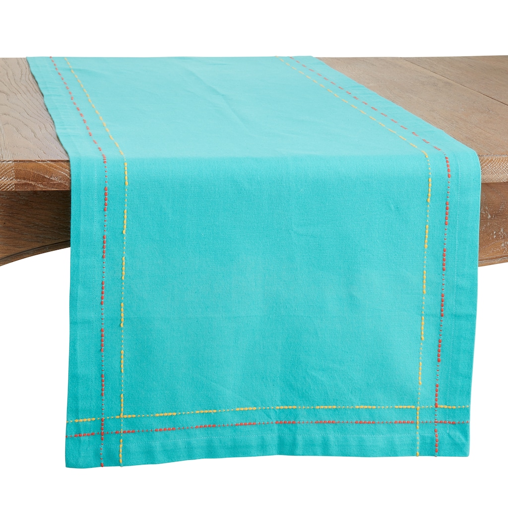 Table Runner With Dobby Border Design - 18"x72"