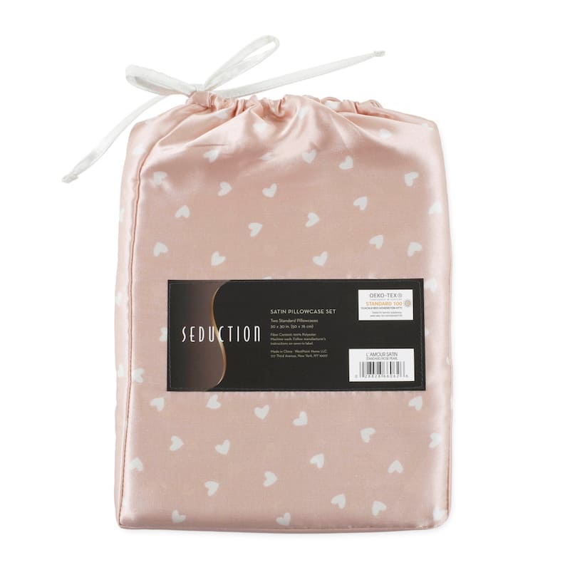 Seduction Satin L'amour Pillowcase Pair