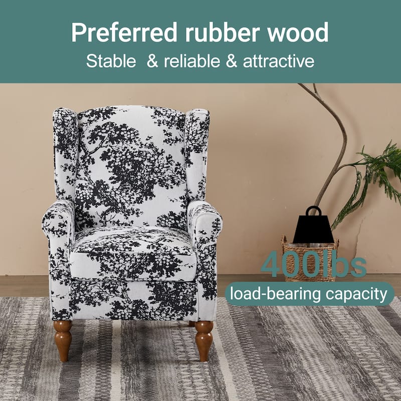 Arm Chairs Wingback Chairs with Solid Wood Coffee Table, Reading Chair