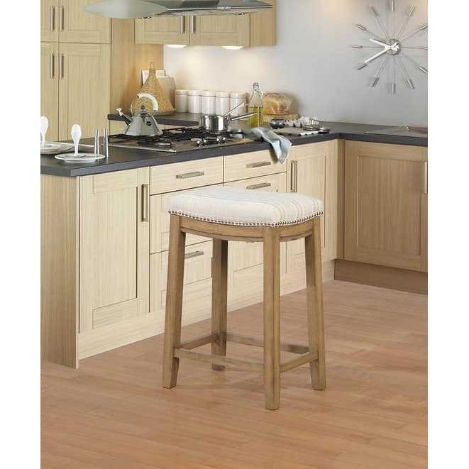 Linon Willamette Rustic Striped Counter Stool