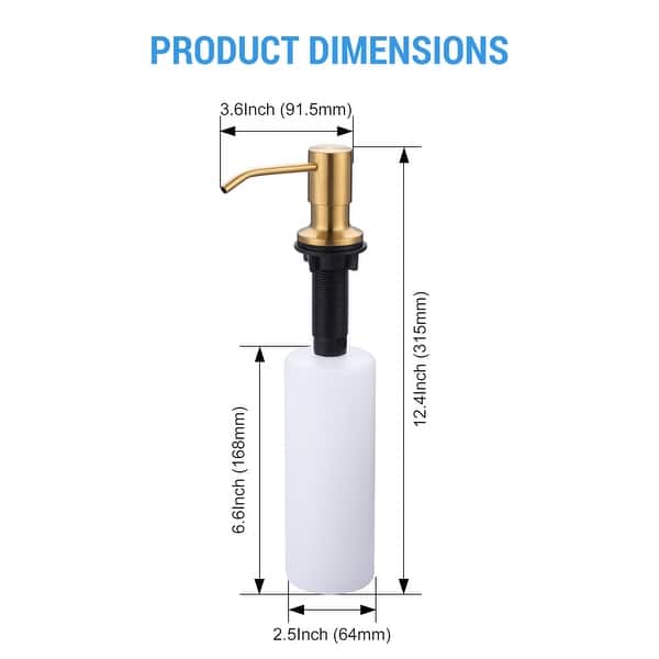 dimension image slide 1 of 5, WOWOW Soap Dispenser for Kitchen Sink