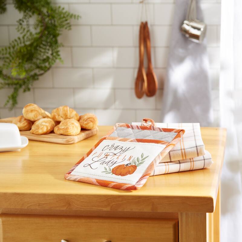 Crazy Pumpkin Lady Potholder & Dishtowel (Set Of 3) Bed Bath & Beyond