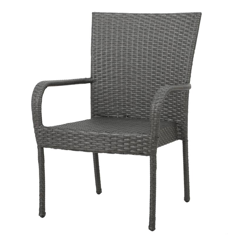 Christopher Knight Home Benhill Outdoor Contemporary Wicker Stacking Chairs (Set of 4)