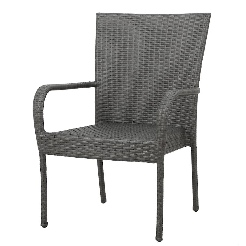Christopher Knight Home Benhill Outdoor Contemporary Wicker Stacking Chairs (Set of 2)