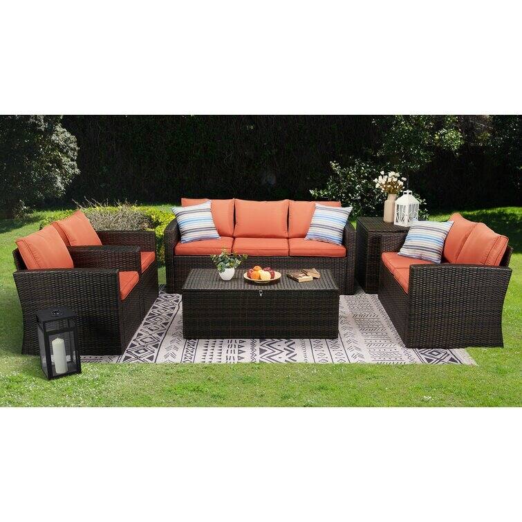 7 - Person Outdoor Seating Group with Cushions