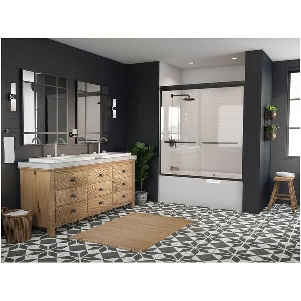 Shop Coastal Shower Doors 2754 58 C Paragon 1 4 Series 54 X 58 Frameless Overstock 27999003 Brushed Nickel