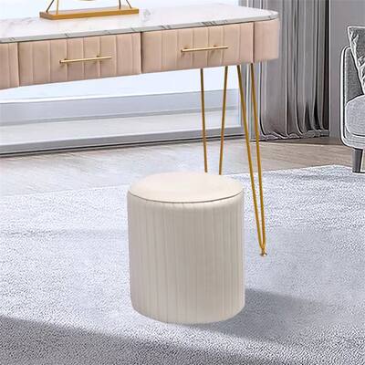 Soft Leather Makeup Stool