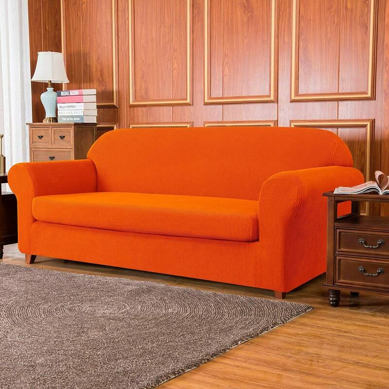 Subrtex 2 Piece Loveseat Slipcover Stretch Spandex Furniture Protector