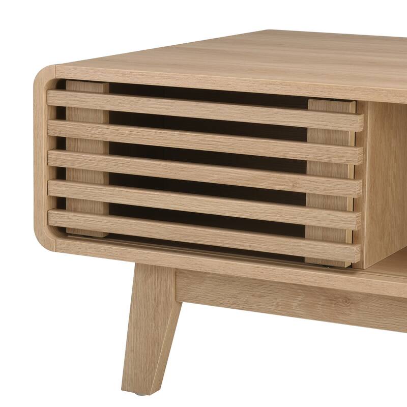 Coffee Table, Living Room Tables, Modern Table with Storage, Mid Century Farmhouse Wood Coffee Table for Living Room