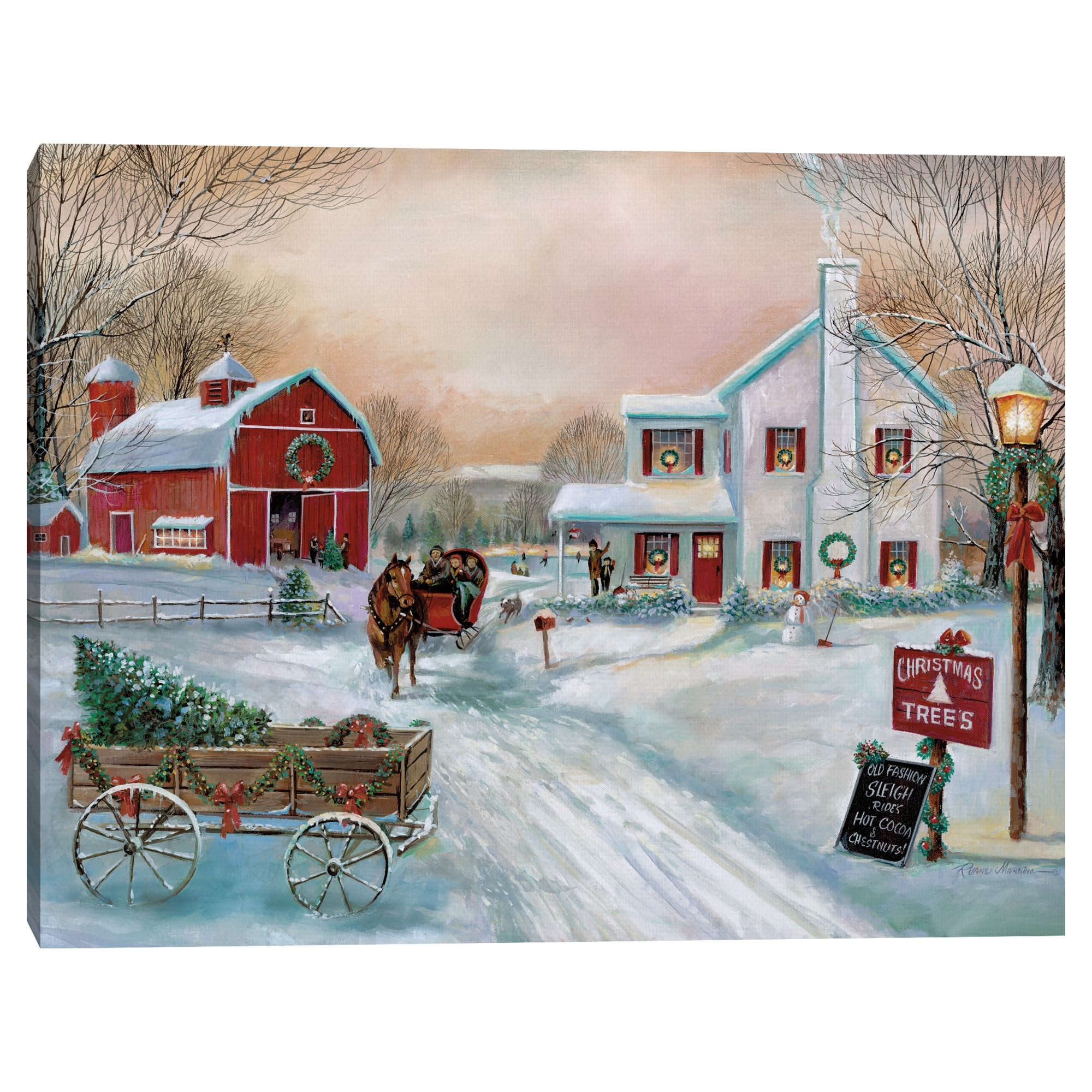 Christmas Tree Farm by Ruane Manning Canvas Art Print