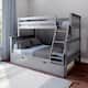 Max and Lily Twin over Full Bunk Bed with Trundle Bed - Grey