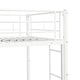 preview thumbnail 7 of 9, Industrial Modern Twin over Twin Metal Bunk Bed with 2 Stairs, Save Space or Split Into 2 Beds, Durability & Stability, White